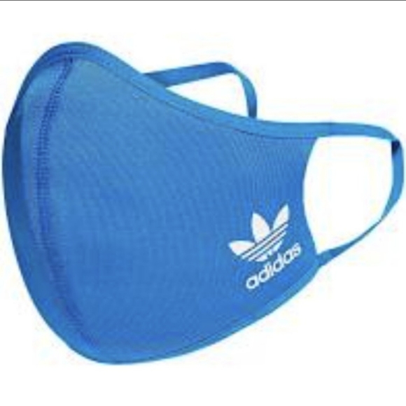 LAST CHANCE! New Adidas Non Medical 3 PCS Blue Face Masks M/L - Picture 2 of 10